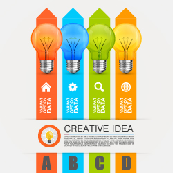 template infographic Idea bulb 