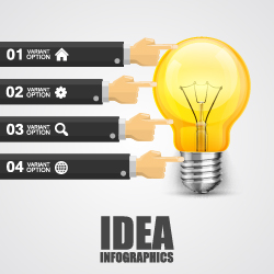 template infographic Idea bulb 