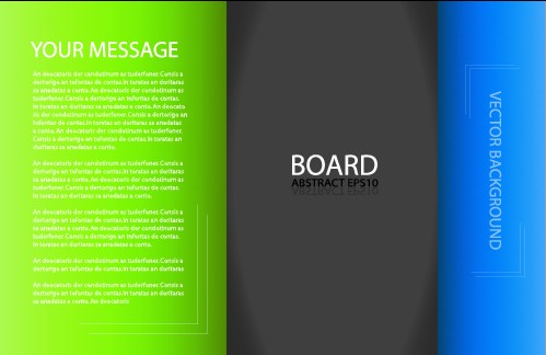 Business brochure template background vector set 04