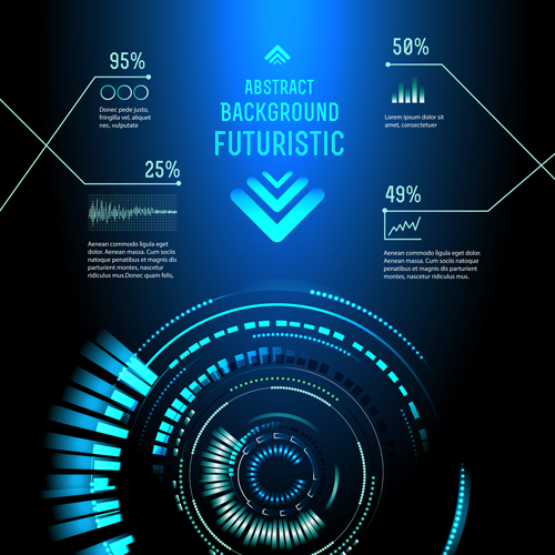 Concept futuristic Interfaces template background vector 03