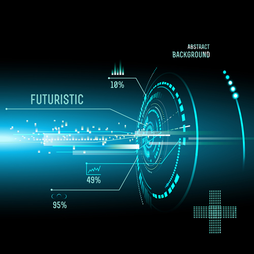 Concept futuristic Interfaces template background vector 04