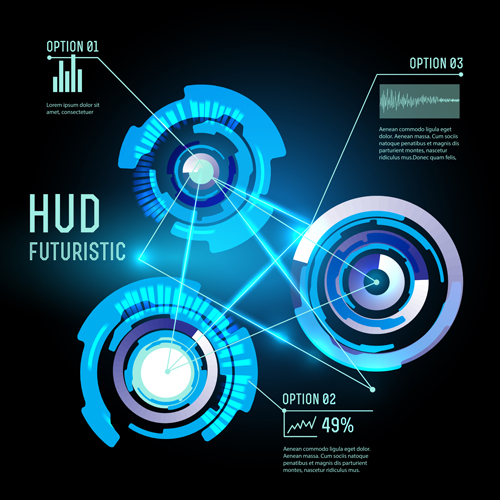 Concept futuristic Interfaces template background vector 05