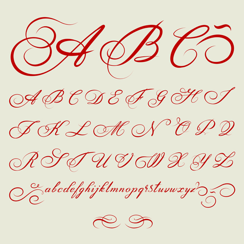 Creative Alphabets design vector set 06