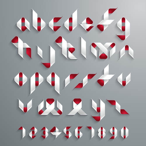 Creative Alphabets design vector set 08