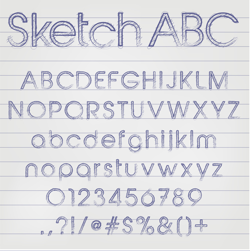 Creative Alphabets design vector set 19