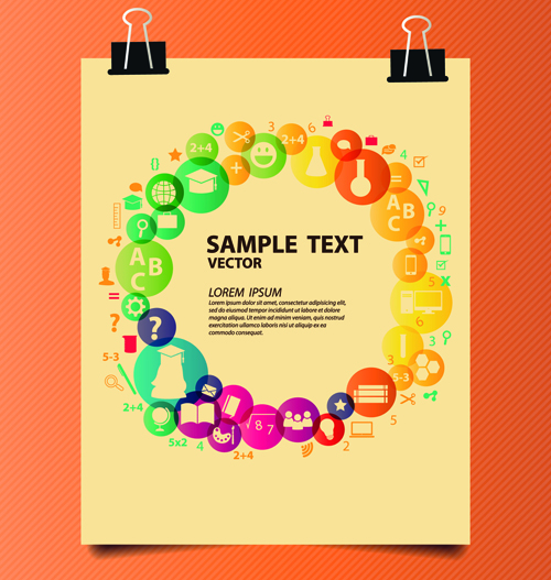 Creative education idea infographics vector 01