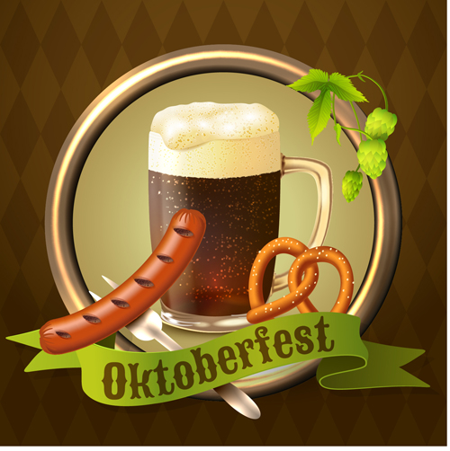 Creative oktoberfest beer poster vector 03