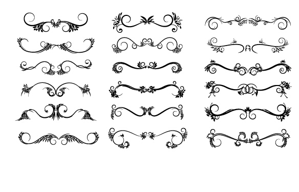 loral design pack vector material 02 Decorative floral design pack vector material 02