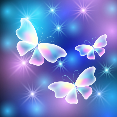 shiny butterfly background vector background 