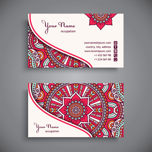 ethnic decorative business cards business 