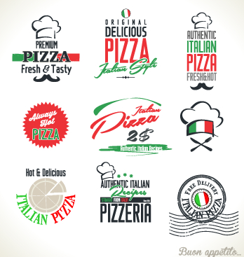 vector material pizza material logos logo exquisite 