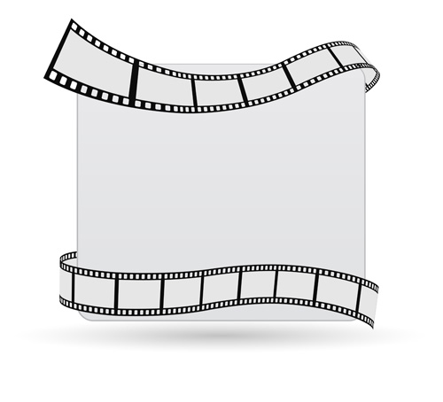 Film with blank background vector
