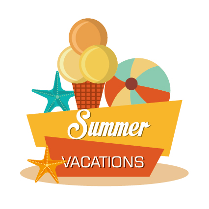 Flat styles summer holiday vintage background vector 15