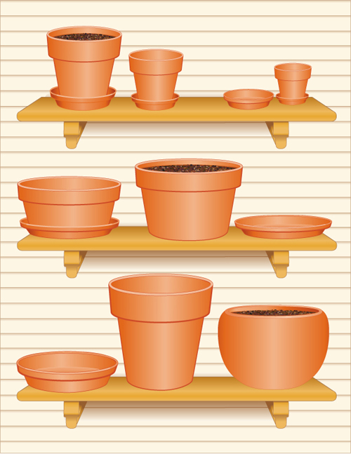 Vector set of Gardening Tool graphic 03