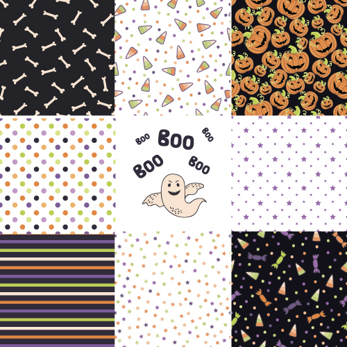 Halloween pattern vector seamless material 04