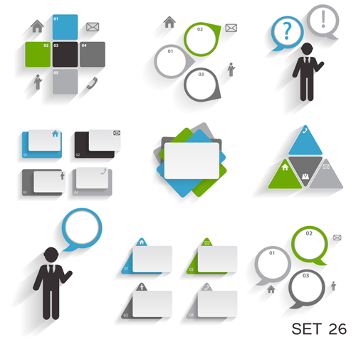 Modern infographics elements illustration vector 05