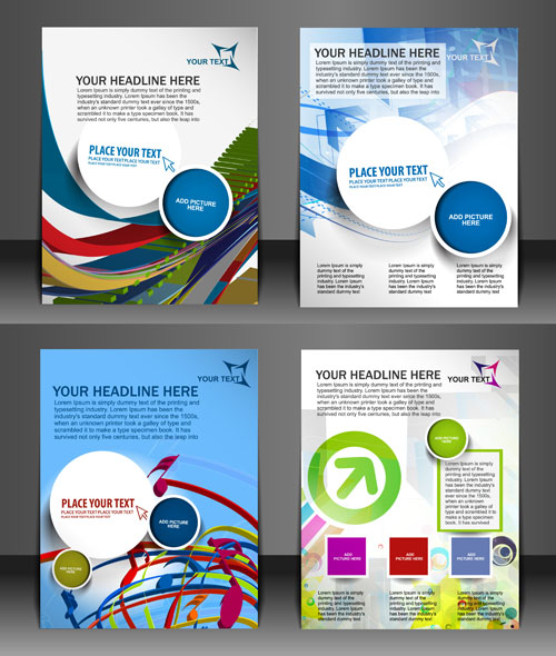 Modern templates flyer cover vector 03