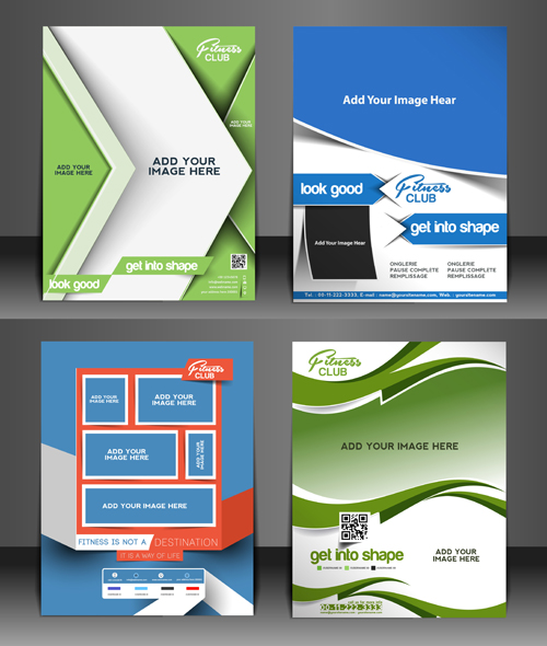 Modern templates flyer cover vector 04