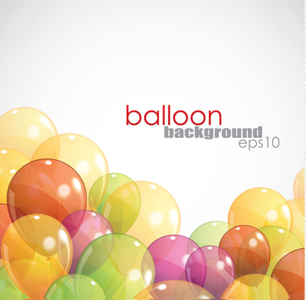 Multicolored balloon background design vector 03