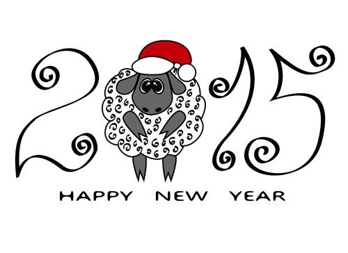 sheep new year background 2015 