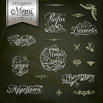 Restaurant menus Calligraphy design vector