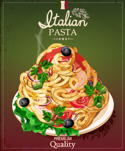 Retro font pasta italian cover 