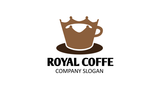 Royal with coffe logo vector
