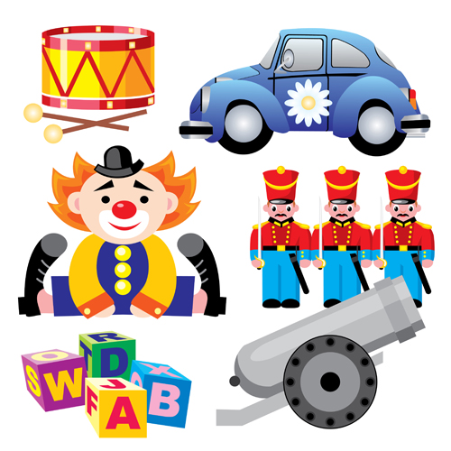 Shiny children Toys vector illustration vector 05