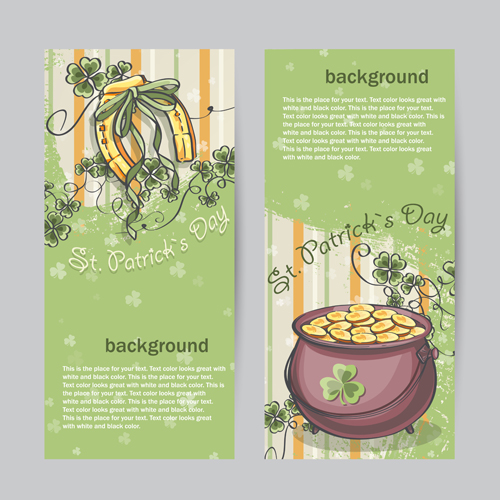 St Patrick Day hand drawn vector background 01
