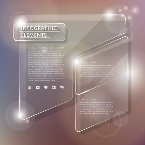 lass business infographics vector 02 Transparent glass business infographics vector 02