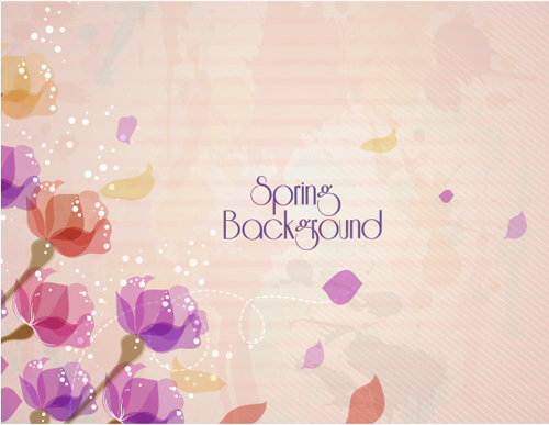 Vector Floral background art set 05