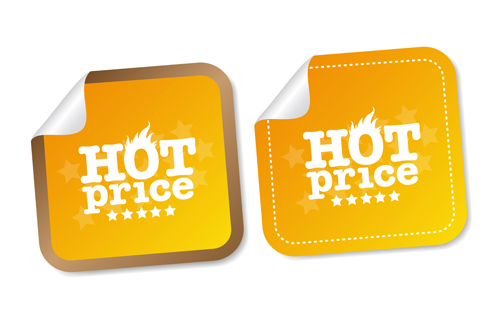 Vector hot price stickers design material 07 Vector hot price stickers design material 07