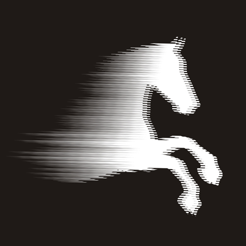 running horse abstract 