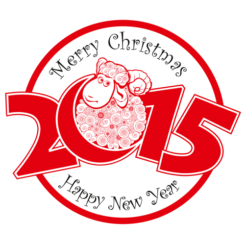 2015 sheep year background material 08 Vector set of 2015 sheep year background material 08