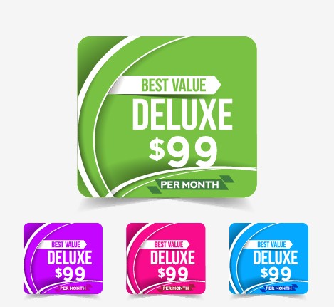 Web price tag design vector 05