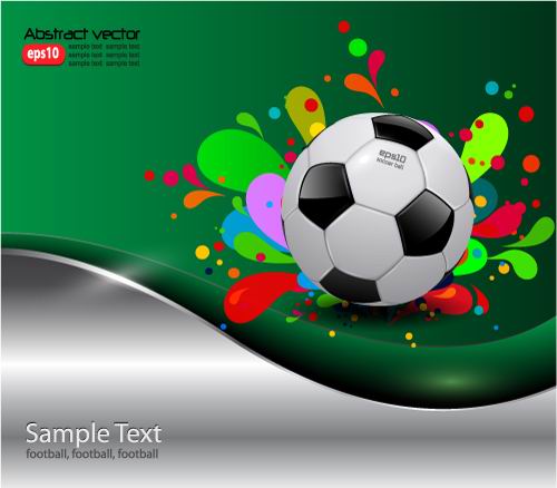 euro cup 2012 Soccer background vector 02