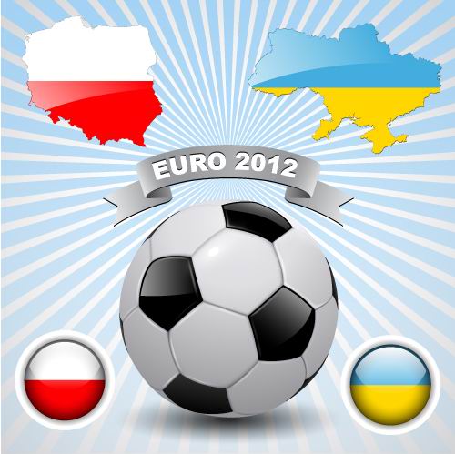 euro cup 2012 Soccer background vector 05