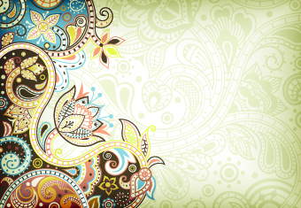 Floral decorative pattern background 06