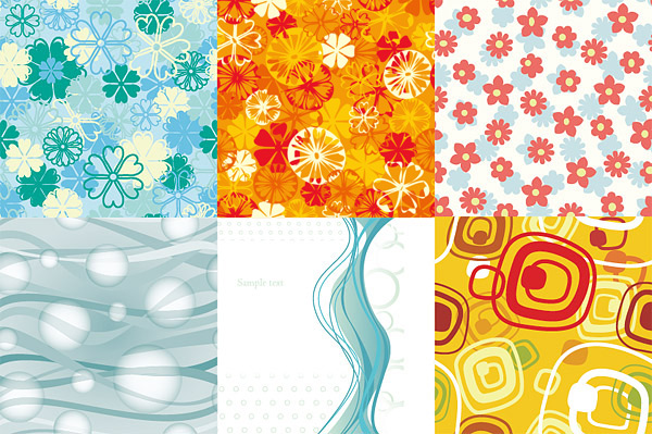 Abstract with floral background vector material Abstract with floral background vector material