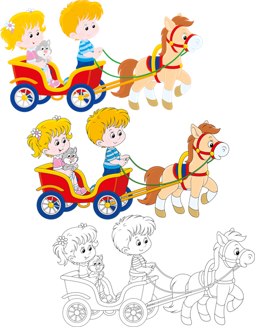 children design elements vectors 04 lovely children design elements vectors 04
