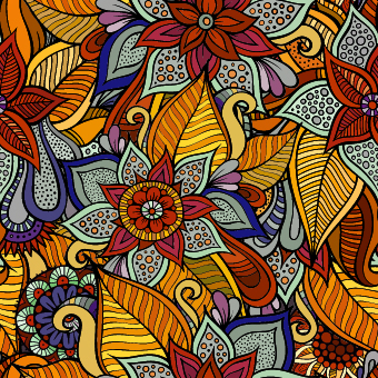 Decorative seamless pattern vector 02