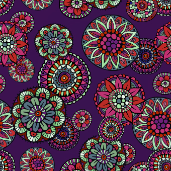 Decorative seamless pattern vector 03