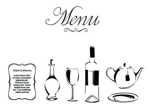 vintage menu elements element cover 