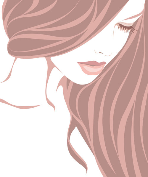 Fashion woman abstract design vector 01
