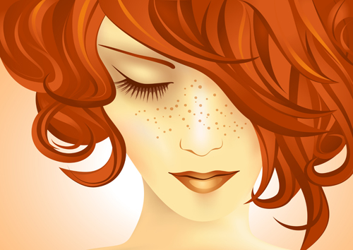Fashion woman abstract design vector 02