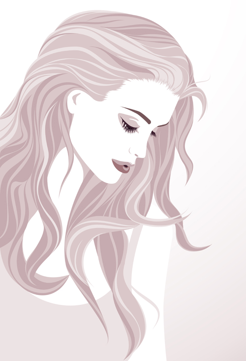 Fashion woman abstract design vector 03