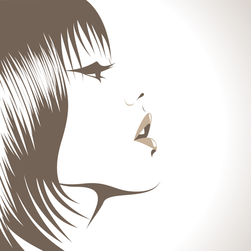 Fashion woman abstract design vector 05