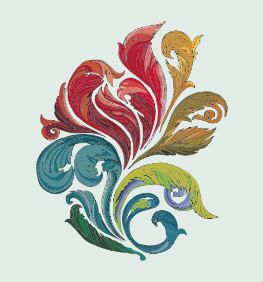 Vector of colorful Floral design elements 