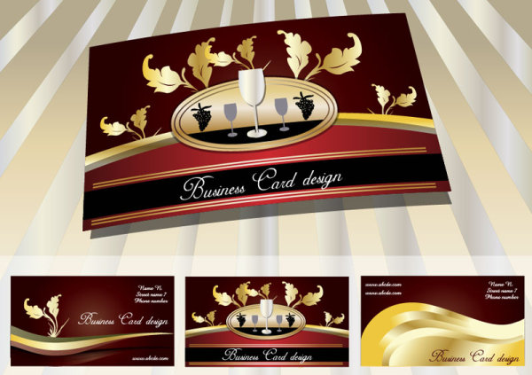 Stylish Creative cards free vector 04
