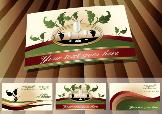 Stylish Creative cards free vector 06